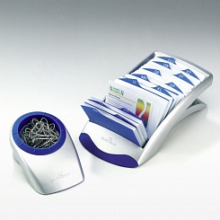 Подставка для визиток настольная Durable Telindex Desk, 500 карточек, разделитель A-Z, 24.5 x 6.7 см
