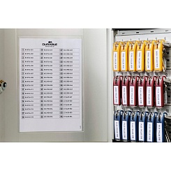 Ключница металлическая настенная Durable Key Box Code, на 72 брелока, кодовый замок, 302х400x118 мм