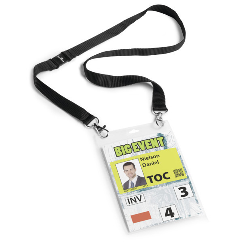 Бейдж на шнурке с безопасным замком Durable Event Badge, вертикальный, А6