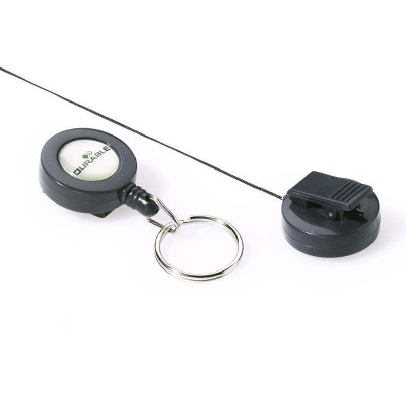 Рулетка с кольцом, для ключей Durable, шнур 80 см купить в Москве