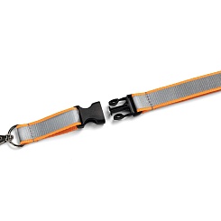 Шнурок светоотражающий для пропусков с карабином Durable, шнур 53 х 2 см