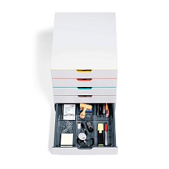 Бокс для документов Durable Varicolor Mix, А4, С4, Folio и Letter, 5 выдвижных ящиков, ABS-пластик