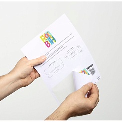 Бейдж Durable Visitor Badge на листе А4, 97 х 86 мм, 100 штук