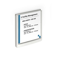 Табличка информационная настенная Durable Click Sign, 149 x 148.5 мм, пластик