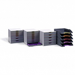 Лотки горизонтальные Durable Varicolor Trayset Duo, А4, 255 x 55 x 330 мм, 5 штук, пластик