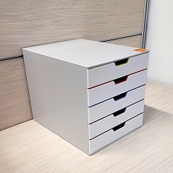 Бокс для документов Durable Varicolor Mix, А4, С4, Folio и Letter, 5 выдвижных ящиков, ABS-пластик