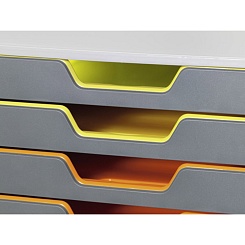 Бокс для документов Durable Varicolor, А4, С4, Folio, 10 выдвижных ящиков, ABS-пластик