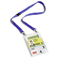 Бейдж на шнурке с безопасным замком Durable Event Badge, вертикальный, А6