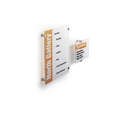 Табличка информационная настенная Durable Crystal Sign, 420 x 297 мм, акриловое стекло