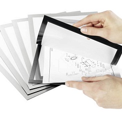 Рамка информационная магнитная Durable Duraframe Magnetic Plus, 236 x 323 мм, 2 штуки