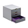 Бокс для документов Durable Varicolor Safe, А4, С4, Folio, 4 ящика, верхний с ключом, ABS-пластик