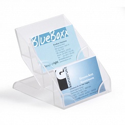 Визитнца настольная прозрачная Durable Business Card Display Box, 240 визиток, 4 отделения