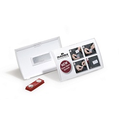 Бейдж защелкивающийся с магнитом Durable, 40 x 75 мм