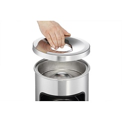 Корзина для мусора с пепельницей Durable Safe, 17 литров, 630 x 250 мм, алюминий