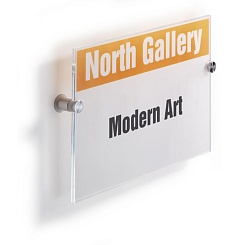 Табличка информационная настенная Durable Crystal Sign, 297 x 210 мм, акриловое стекло