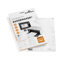 Вкладыши сменные для бейджей Durable Badgemaker, 52 x 100 мм, 40 штук