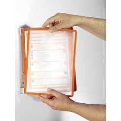 Демосистема настенная Durable Vario Wall, перекидная, 5 панелей, А4