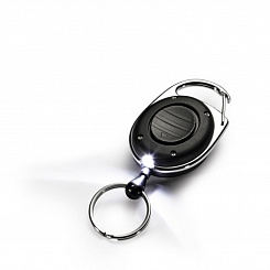 Рулетка для ключей с фонариком с выдвижным клипом Durable, шнур 80 см