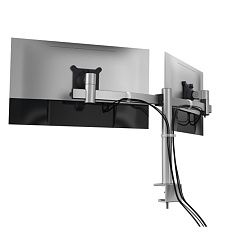 Держатель настольный для двух мониторов Durable, струбцина