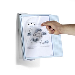 Демосистема настенная Durable Sherpa Bact-O-Clean Wall 10, перекидная, 10 демопанелей, пластик, А4