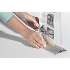 Табличка настольная Durable Presenter, акрил/алюминий, А4