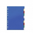 Разделитель разноцветный Durable, А4, на 10 разделов, перфорация, пластик