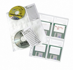 Карман Durable, для дискет с перфорацией, A4, ПВХ