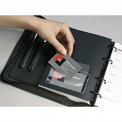 Карман Durable Pocketfix Plus, для визиток, самоклеящийся, до 15 карточек, 10 штук, ПП
